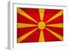 Macedonia Flag Design with Wood Patterning - Flags of the World Series-Philippe Hugonnard-Framed Art Print