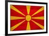 Macedonia Flag Design with Wood Patterning - Flags of the World Series-Philippe Hugonnard-Framed Art Print