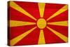 Macedonia Flag Design with Wood Patterning - Flags of the World Series-Philippe Hugonnard-Stretched Canvas