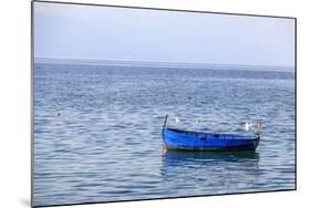 Macedonia, Ohrid and Lake Ohrid. Blue Fishing Boat-Emily Wilson-Mounted Photographic Print