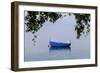 Macedonia, Ohrid and Lake Ohrid. Blue Fishing Boat-Emily Wilson-Framed Photographic Print