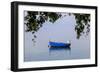 Macedonia, Ohrid and Lake Ohrid. Blue Fishing Boat-Emily Wilson-Framed Photographic Print