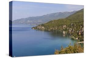 Macedonia, Ohrid and Lake Ohrid, Coastline Landscape-Emily Wilson-Stretched Canvas