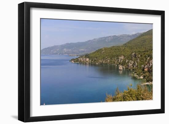 Macedonia, Ohrid and Lake Ohrid, Coastline Landscape-Emily Wilson-Framed Photographic Print