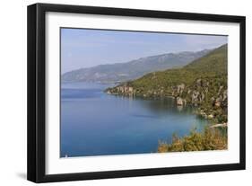 Macedonia, Ohrid and Lake Ohrid, Coastline Landscape-Emily Wilson-Framed Photographic Print