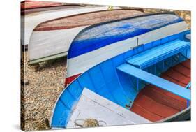 Macedonia, Ohrid, Close Up of Boats on the Shore of Lake Ohrid-Emily Wilson-Stretched Canvas