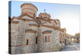 Macedonia, Ohrid, Lake Ohrid, Saint Panteleimon Monastery on Plaosnik-Emily Wilson-Stretched Canvas