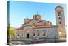 Macedonia, Ohrid, Lake Ohrid, Saint Panteleimon Monastery on Plaosnik-Emily Wilson-Stretched Canvas