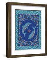 Macedonia Reef Dolphins-Teresa Woo-Framed Art Print