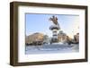 Macedonia, Skopje, Macedonia Square Fountain, 'Warrior on Horseback' Statue-Emily Wilson-Framed Photographic Print