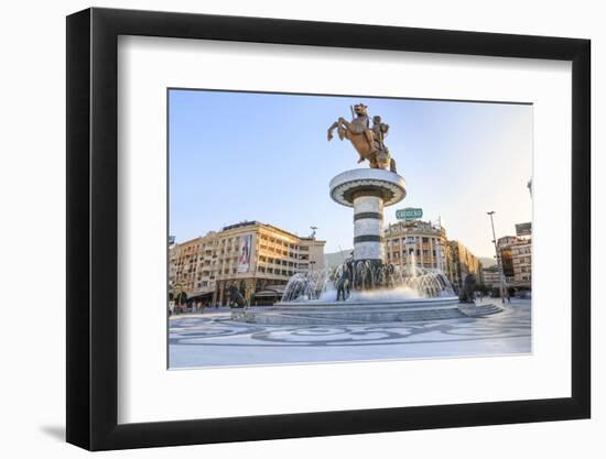 Macedonia, Skopje, Macedonia Square Fountain, 'Warrior on Horseback' Statue-Emily Wilson-Framed Photographic Print