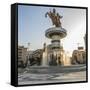 Macedonia, Skopje, Macedonia Square Fountain, 'Warrior on Horseback' Statue-Emily Wilson-Framed Stretched Canvas