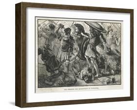 Macedonian and Theban Forces Under Philip of Macedon Defeat the Atheians at Chaeronea-null-Framed Art Print
