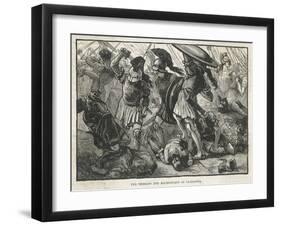 Macedonian and Theban Forces Under Philip of Macedon Defeat the Atheians at Chaeronea-null-Framed Art Print