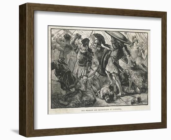Macedonian and Theban Forces Under Philip of Macedon Defeat the Atheians at Chaeronea-null-Framed Art Print