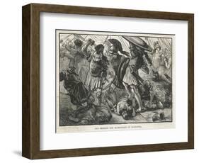 Macedonian and Theban Forces Under Philip of Macedon Defeat the Atheians at Chaeronea-null-Framed Art Print