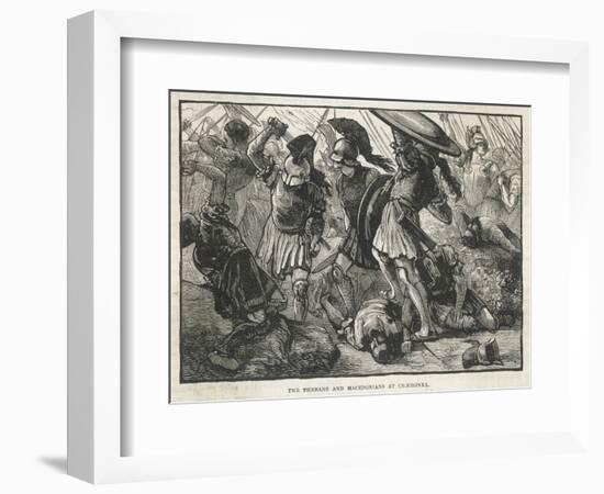 Macedonian and Theban Forces Under Philip of Macedon Defeat the Atheians at Chaeronea-null-Framed Art Print