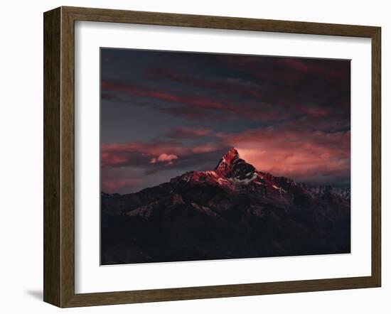 Machapuchare (Machhapuchhre) (Fish Tail) Mountain, in the Annapurna Himal of North Central Nepal, N-Mark Chivers-Framed Photographic Print