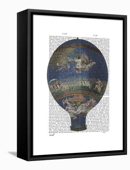 Machine Aerostatique Hot Air Balloon-Fab Funky-Framed Stretched Canvas