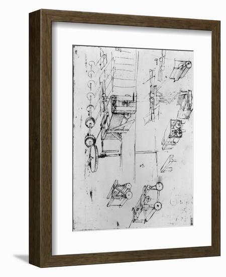 Machine Designs-Leonardo da Vinci-Framed Giclee Print