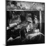 Machine Digging into Wall of Coal Mine-null-Mounted Photographic Print