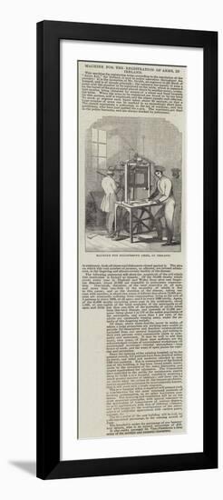 Machine for the Registration of Arms, in Ireland-null-Framed Giclee Print