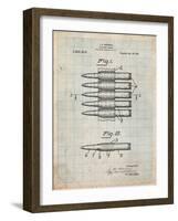 Machine Gun Bullet Carrier Belt Patent-Cole Borders-Framed Art Print