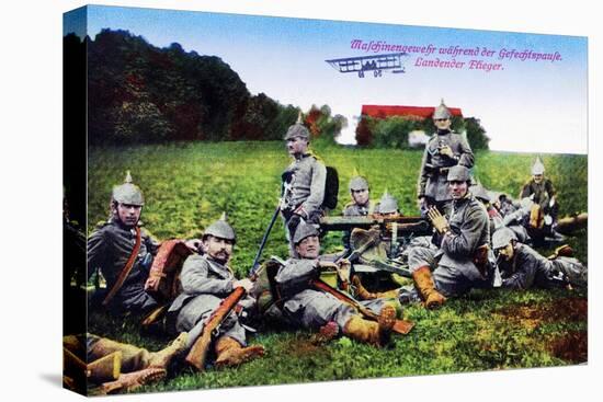 "Machine Gun Company During a Break in Battle", 1915-null-Stretched Canvas
