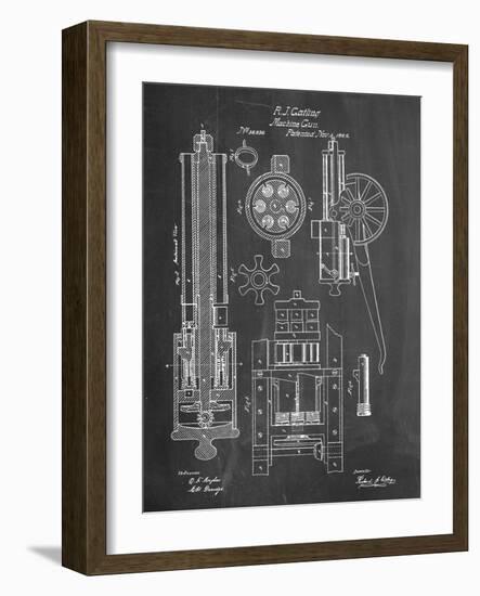 Machine Gun Patent-null-Framed Art Print