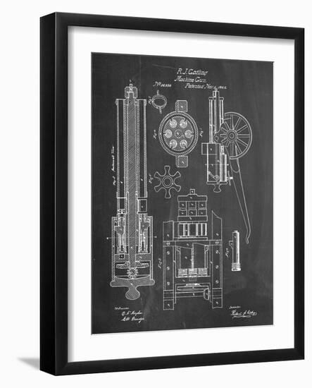 Machine Gun Patent-null-Framed Art Print