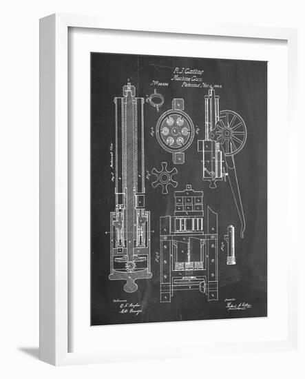 Machine Gun Patent-null-Framed Art Print