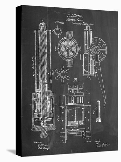 Machine Gun Patent-null-Stretched Canvas