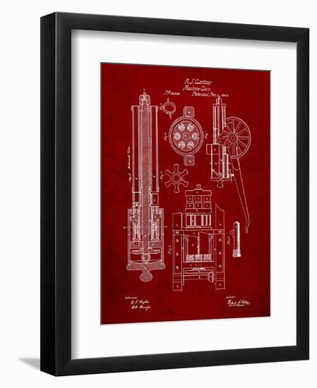 Machine Gun Patent-Cole Borders-Framed Art Print