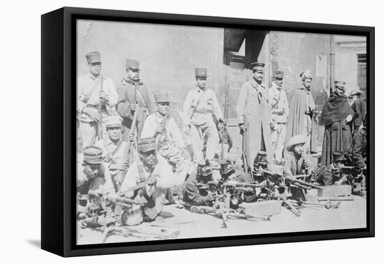 Machine Gunners in Mexico City-null-Framed Stretched Canvas