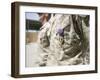 Machine Gunners Stand at the Position of Attention with Their Purple Heart Awards-Stocktrek Images-Framed Photographic Print