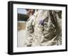 Machine Gunners Stand at the Position of Attention with Their Purple Heart Awards-Stocktrek Images-Framed Photographic Print
