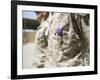 Machine Gunners Stand at the Position of Attention with Their Purple Heart Awards-Stocktrek Images-Framed Photographic Print