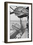 Machine Loading Garbage onto Barge-Harry Leder-Framed Photographic Print