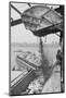 Machine Loading Garbage onto Barge-Harry Leder-Mounted Photographic Print