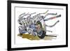 Machine Saturation Dive Unit-HR-FM-Framed Premium Giclee Print