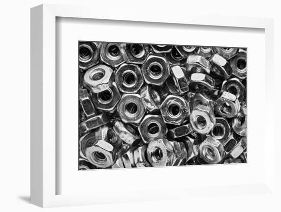 Machine Screw Nuts Macro Horizontal-Steve Gadomski-Framed Photographic Print