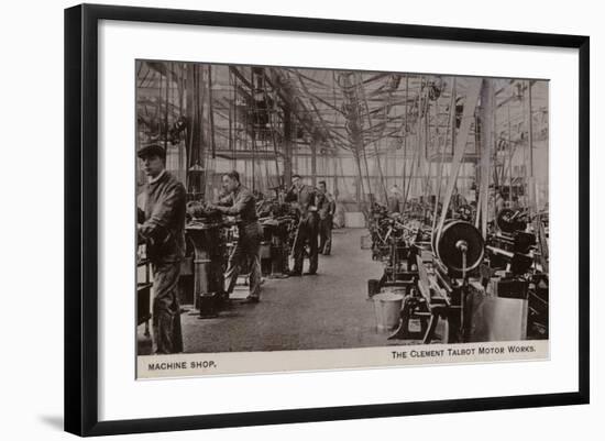 Machine Shop, Clement Talbot Motor Works, London-null-Framed Photographic Print