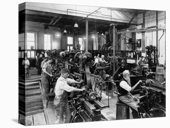 Machine Shop in Government Print Office Photograph - Washington, DC-Lantern Press-Stretched Canvas