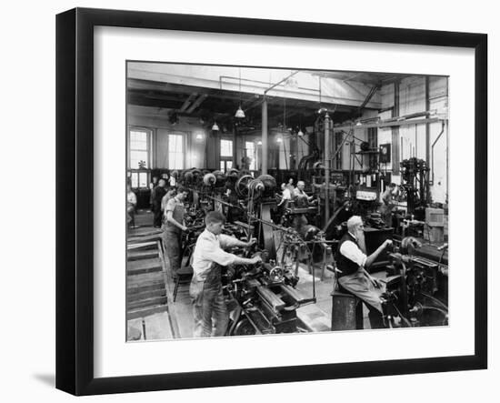 Machine Shop in Government Print Office Photograph - Washington, DC-Lantern Press-Framed Art Print