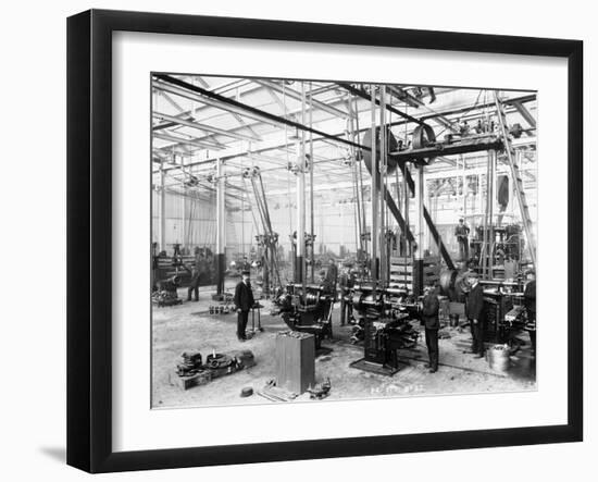 Machine Shop in the Argyll Car Factory, Glasgow, C1899-C1930-null-Framed Photographic Print