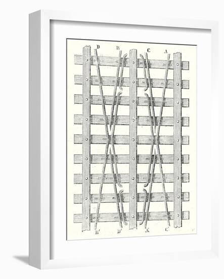 Machine to Cut the Railway Track-null-Framed Giclee Print