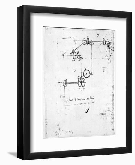 Machinery Designs-Leonardo da Vinci-Framed Giclee Print