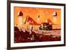 Machines Arriving on an Alien World Which Is About to Be Colonized-null-Framed Art Print