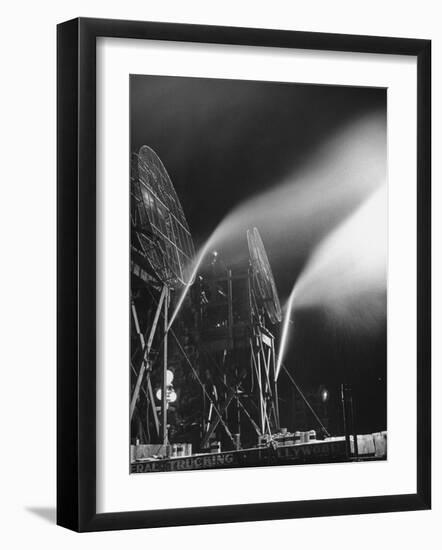 Machines Making Snow and Wind on Set of the Movie "It's a Wonderful Life"-Martha Holmes-Framed Photographic Print