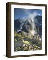 Machu Picchu in Morning Fog-Darrell Gulin-Framed Photographic Print